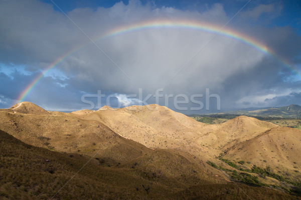 Berg Costa Rica schönen Nachmittag Regenbogen Landschaft Stock foto © wollertz