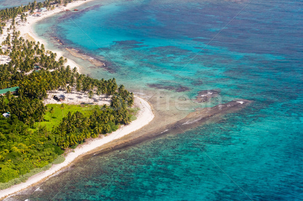 Karibik Luftbild Küste Belize wenig Land Stock foto © wollertz