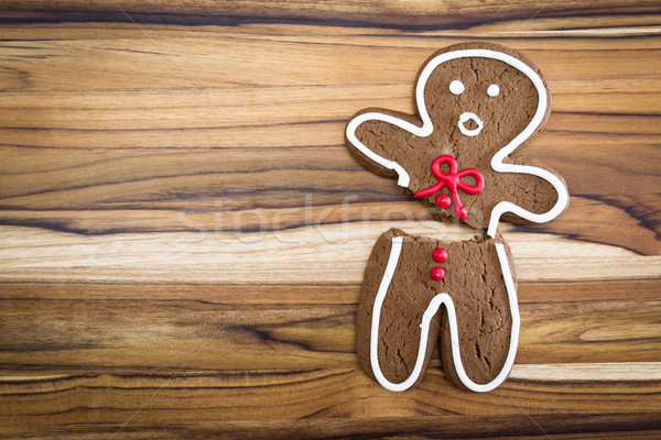 Roto vacaciones cookie mitad miedo Foto stock © wollertz