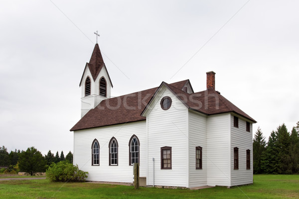 Rural White Church in the Country Stock photo © wolterk