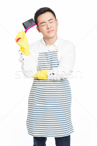 male cleaner Stock photo © wxin