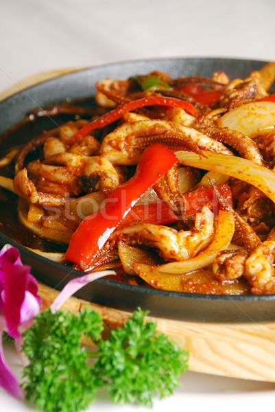 china delicious food--chili squid Stock photo © wxin