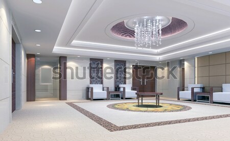 3D besetzt Zimmer Rendering Business Gebäude Stock foto © wxin