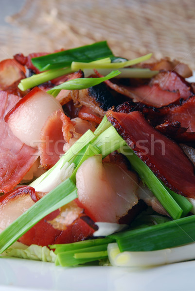 slice meat and scallions Stock photo © wxin