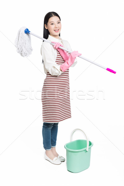 female cleaner Stock photo © wxin
