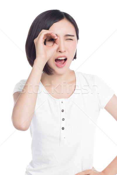 chinese woman facial expressions Stock photo © wxin