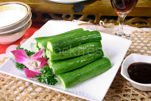 china delicious food--cucumber receive favors sweet sauce Stock photo © wxin