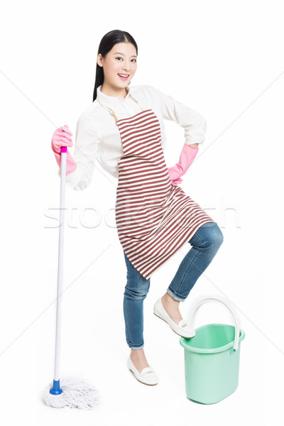 female cleaner Stock photo © wxin