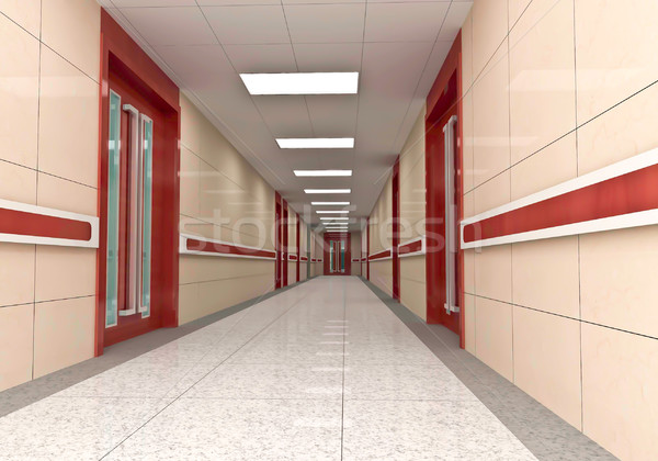 3D corredor futurista moderna 3d negocios Foto stock © wxin