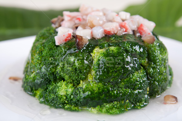 delicious broccoli and shrimp Stock photo © wxin