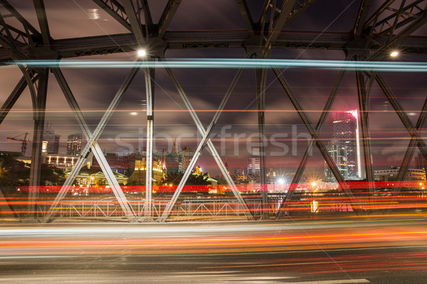 Pont Shanghai Chine lumière ville trafic [[stock_photo]] © wxin