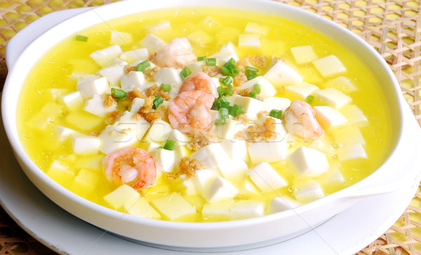 Chiny żywności tofu krewetki zupa Zdjęcia stock © wxin