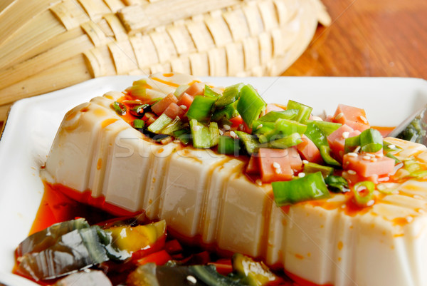 Comida chinesa tofu conservado ovos comida casa Foto stock © wxin