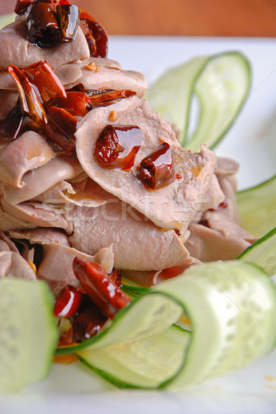 pepper fried duck intestine Stock photo © wxin