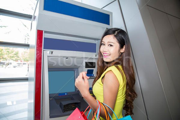 young woman with credit card Stock photo © wxin