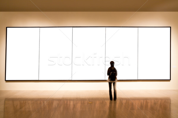blank frame in art gallery Stock photo © wxin