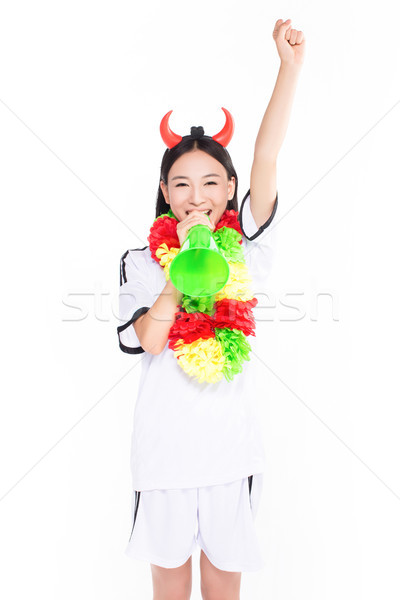 Stock photo: asian girl cheerleader, chinese