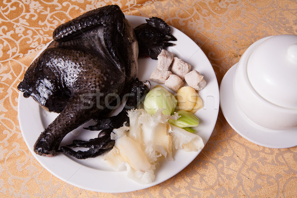 Chinois délicieux alimentaire noir poulet méduse [[stock_photo]] © wxin