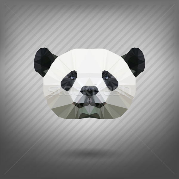 Abstract triangolo panda cane foresta design Foto d'archivio © wywenka