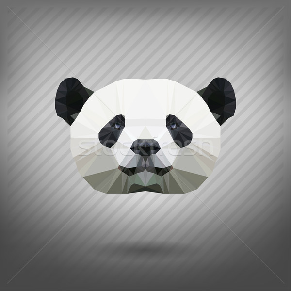 Abstract triangolo panda cane foresta design Foto d'archivio © wywenka