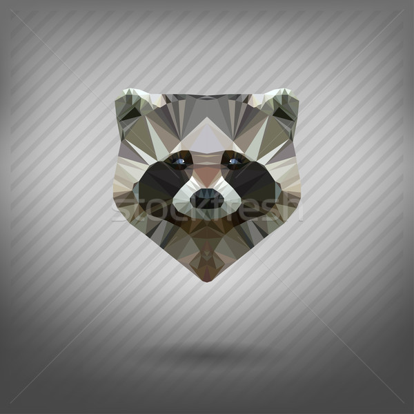 Raccoon stil origami câine abstract proiect Imagine de stoc © wywenka