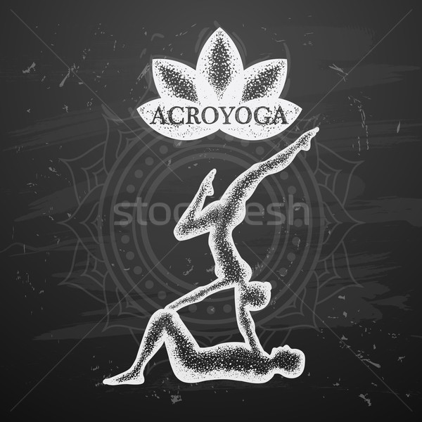 Stock photo: Acro yoga . Partner/couples yoga poses