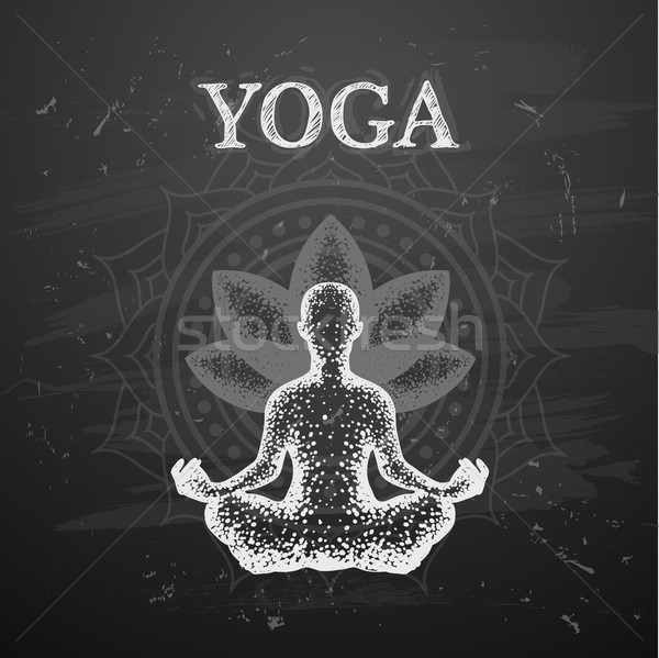 Vector illustration of yoga poses Stock photo © wywenka
