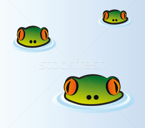 Heads of frog Stock photo © X-etra