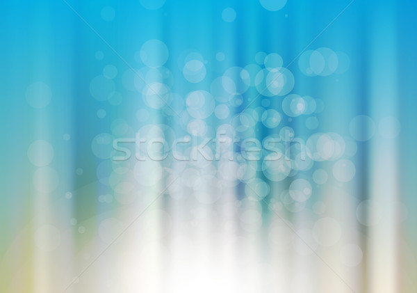 Vektor kék elmosódott kör absztrakt bokeh Stock fotó © X-etra