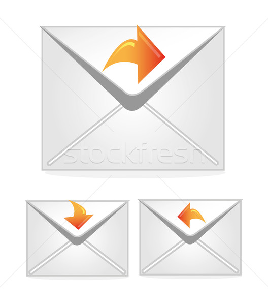 Nice конверт изолированный белый бизнеса компьютер Сток-фото © X-etra