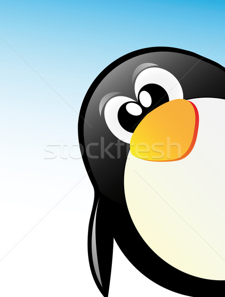 Pingvin szép illusztráció hó szépség művészet Stock fotó © X-etra