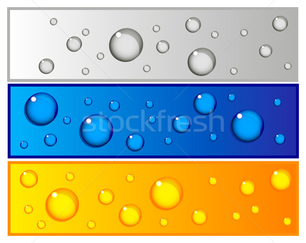 Conjunto colorido banners gotas de água belo vetor Foto stock © X-etra