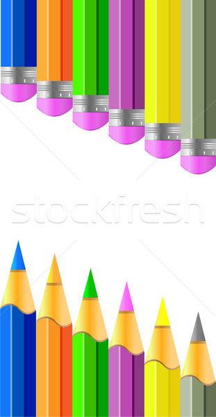 Vetor lápis colorido lápis criador idéia Foto stock © X-etra