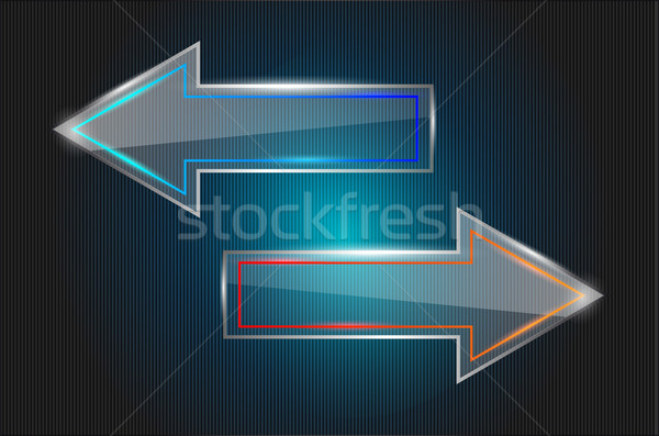 Vector glass arrows Stock photo © X-etra