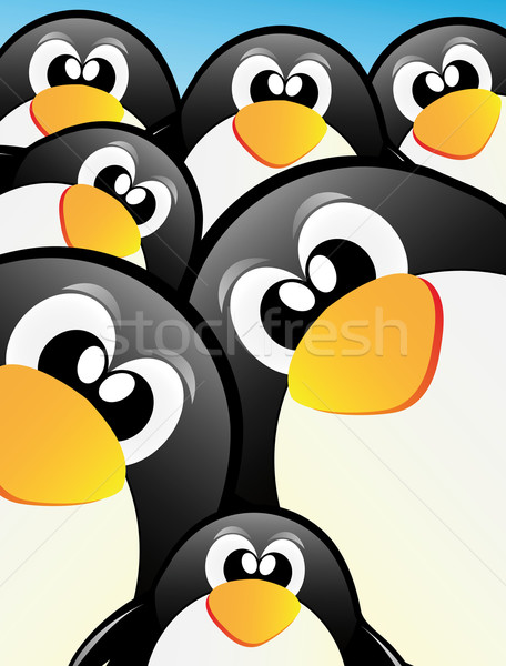 Pinguim bom ilustração neve beleza arte Foto stock © X-etra