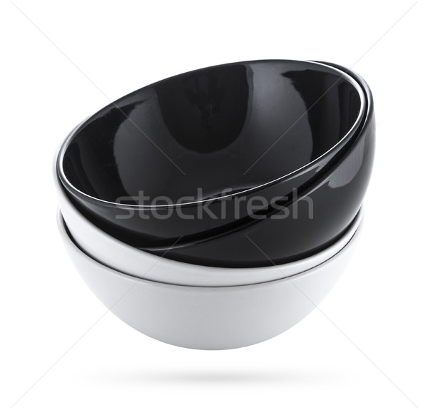 black and white bowl isolated  Stock photo © xamtiw