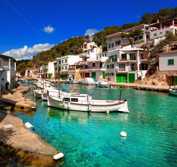 Pêcheur village majorque Espagne blanche bateaux [[stock_photo]] © Xantana