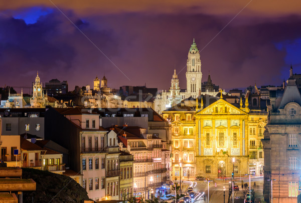 Skyline of Porto at night, Portugal Stock photo © Xantana