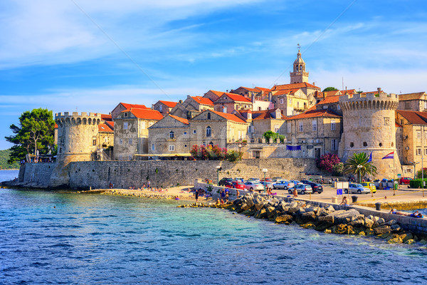 Foto stock: Barrio · antiguo · Croacia · histórico · ciudad · isla · mar