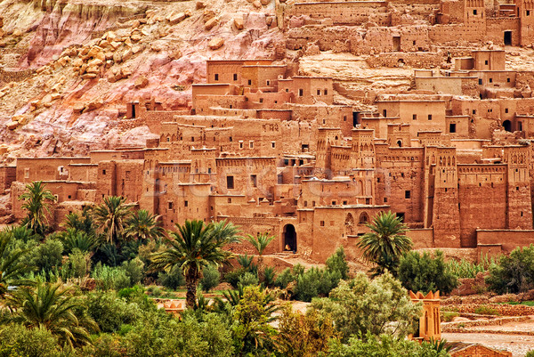Ait Benhaddou clay kasbah town, Morocco Stock photo © Xantana