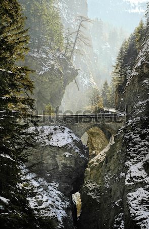 Bridge over Viamala gorge in Swiss Alps, Switzerland Stock photo © Xantana