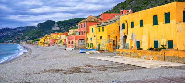 Colorful fisherman's houses on italian Riviera in Varigotti, Liguria, Italy Stock photo © Xantana