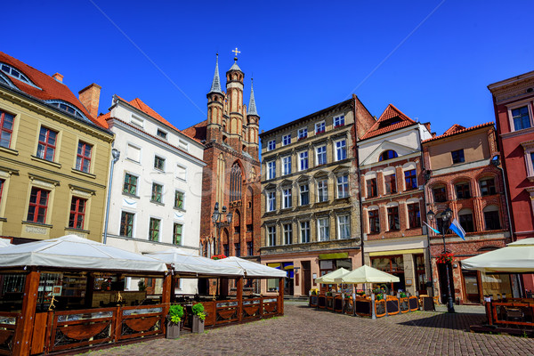 Gothique central carré rouge brique naissance [[stock_photo]] © Xantana