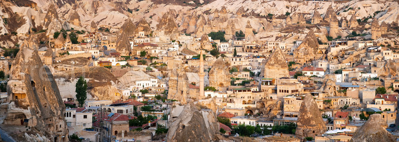 Cappadocian landscape by Goreme, Turkey Stock photo © Xantana