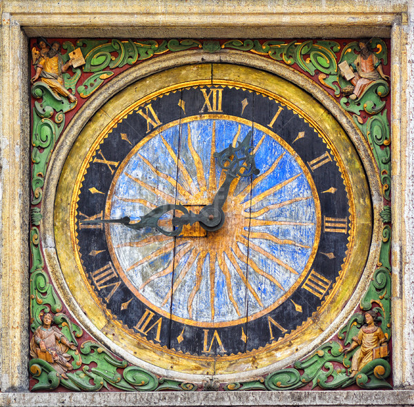 Foto stock: Medieval · reloj · espíritu · santo · iglesia · fondo