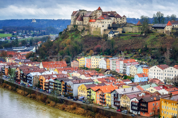 Burghausen, historical german town in Bavaria near Salzburg Stock photo © Xantana