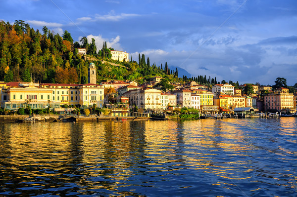 Resort miasta jezioro Włochy wygaśnięcia miasta Zdjęcia stock © Xantana