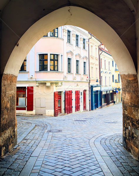 Foto stock: Medieval · barrio · antiguo · Bratislava · Eslovaquia · vista · puerta