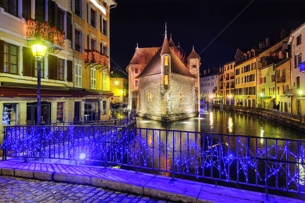 Middeleeuwse kasteel Frankrijk Venetië alpen verlicht Stockfoto © Xantana