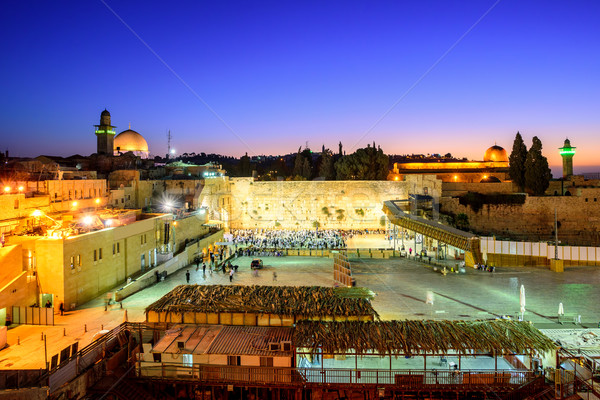 The Western Wall and Temple Mount, Jerusalem, Israel Stock photo © Xantana